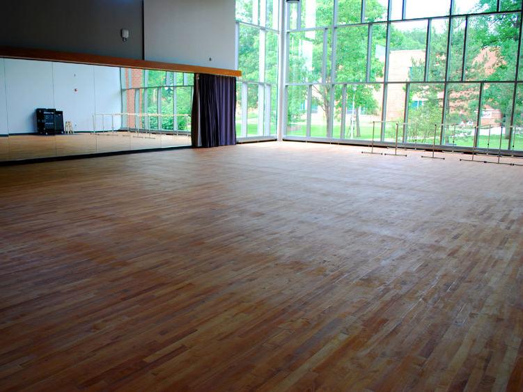 Dance studio in the Misciagna Family Center for Performing Arts at Penn State Altoona